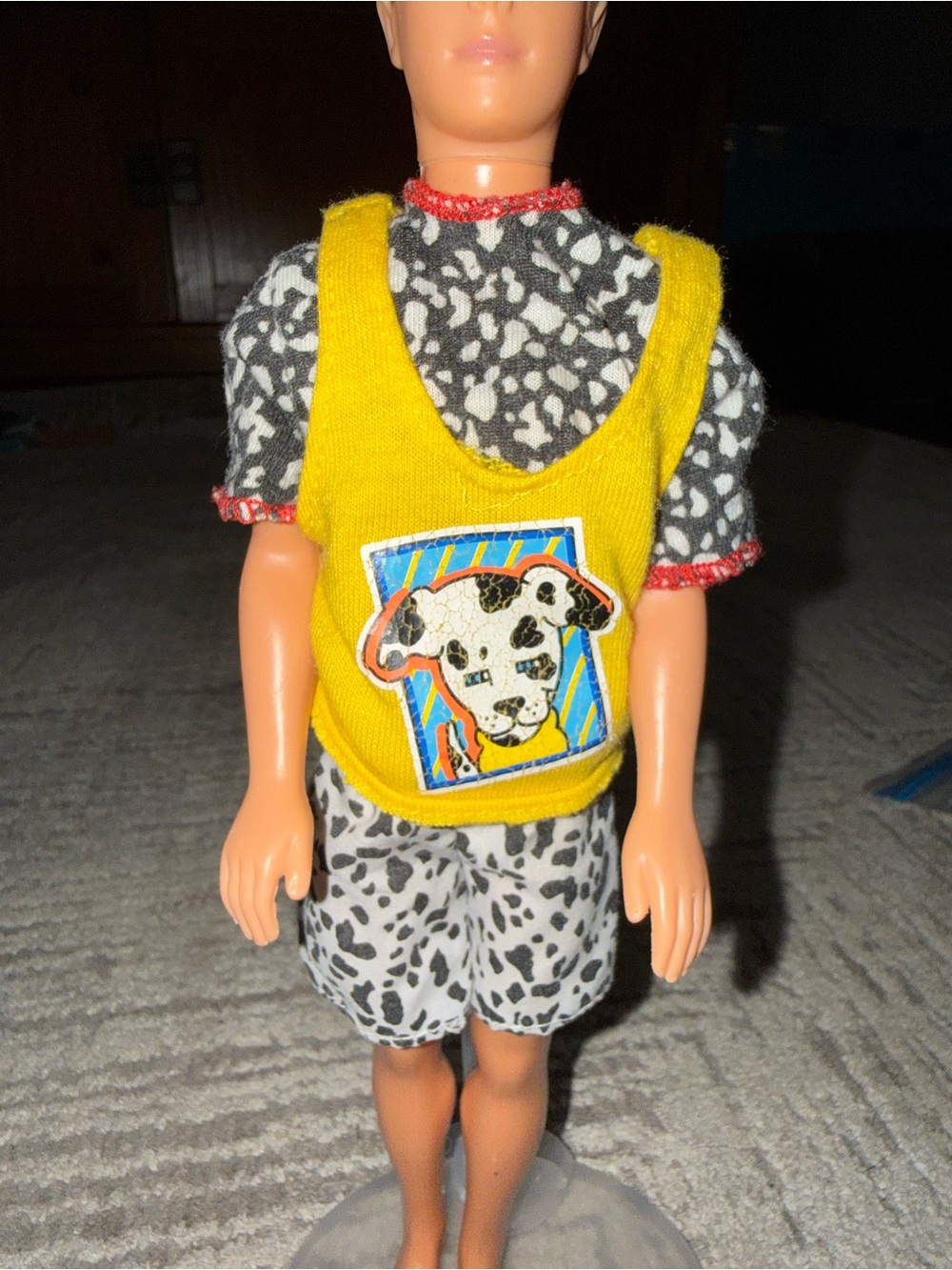 Barbie Mattel Ken vintage Dalmatian pattern 3 pc outfit